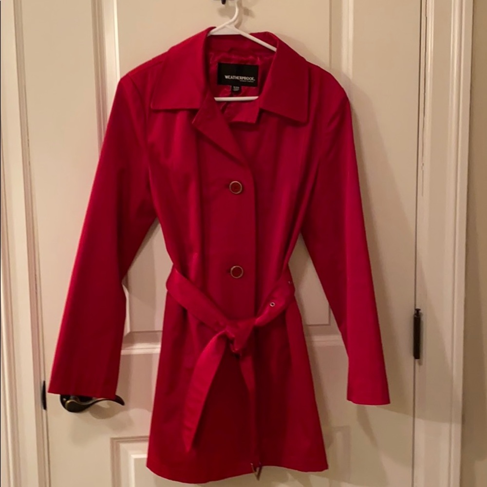 🔥Weatherproof Stunning Red Hot Trench Coat!